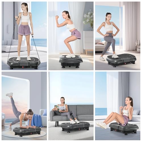 Vibration Plate Exercise Machine with Bluetooth Speaker, 450 lbs Capacity O459