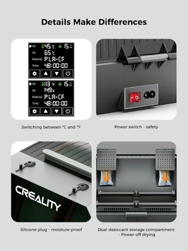 Creality 2kg Black & White PLA 1.75mm Filament Bundle for 3D Printing L6778