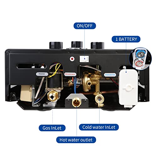 Tankless Water Heater 4.21GPM Outdoor Portable Propane Gas Instant B663