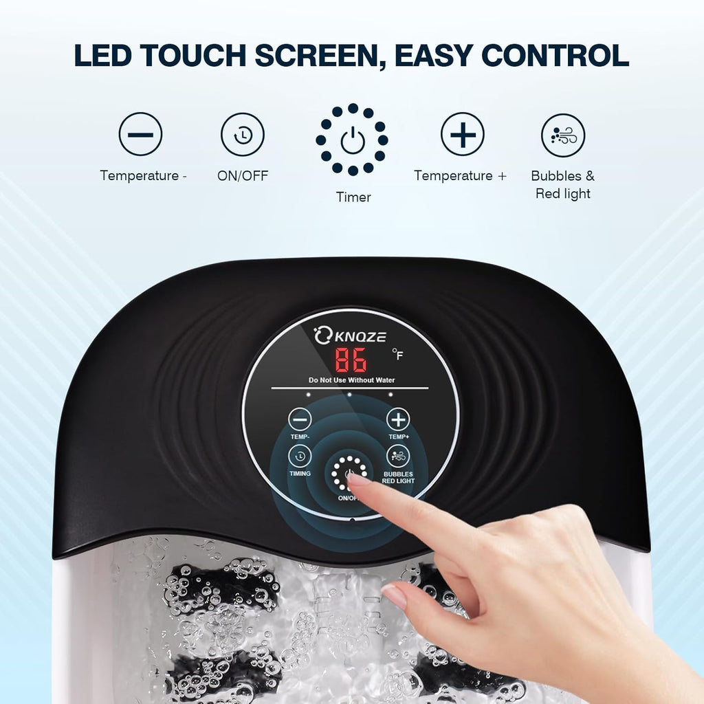 Foot Spa Massager with Heat, Bubbles and Touch Screen T787