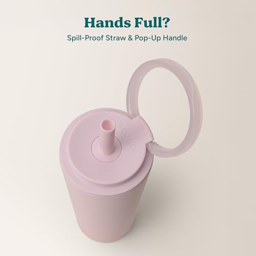 Halo 32 oz Stainless Steel Vacuum Insulated Tumbler with Flip Handle Lid, Lilac Bud H350