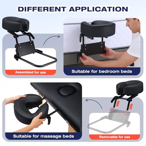 Universal Mattress Top Massage Kit with Adjustable Headrest and Memory Foam Face Cushion - Blue R95675