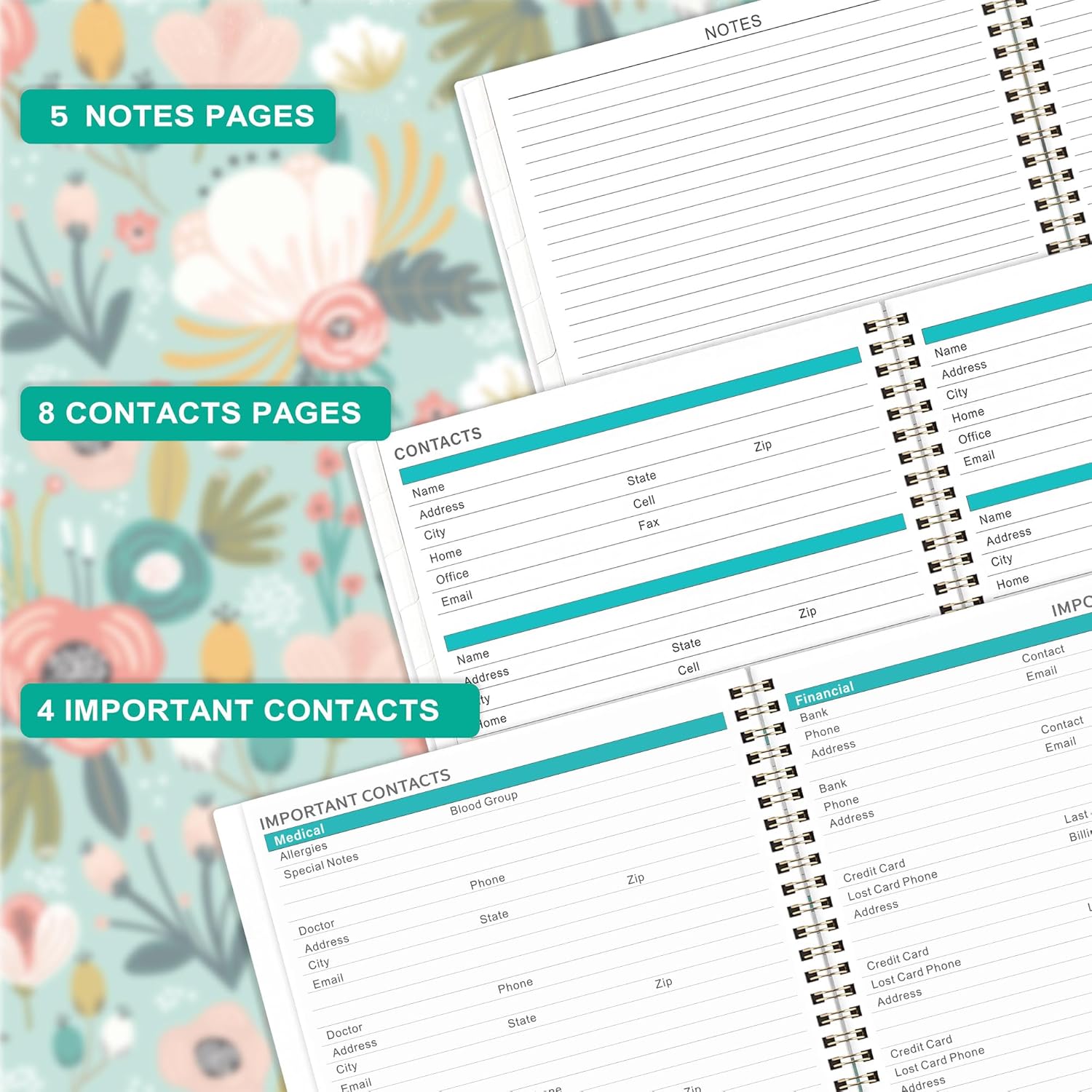 2025 Monthly Planner 8.5" x 11" with Tabs and Inner Pocket K7335
