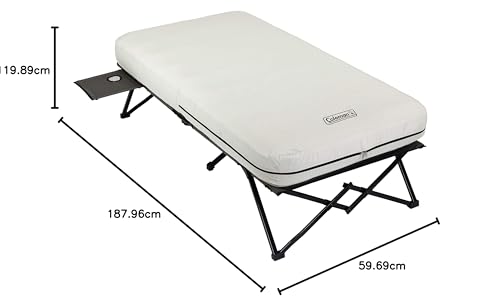 Coleman Queen-Size Airbed Cot Combination with Steel Frame, Battery Pump Included P918982