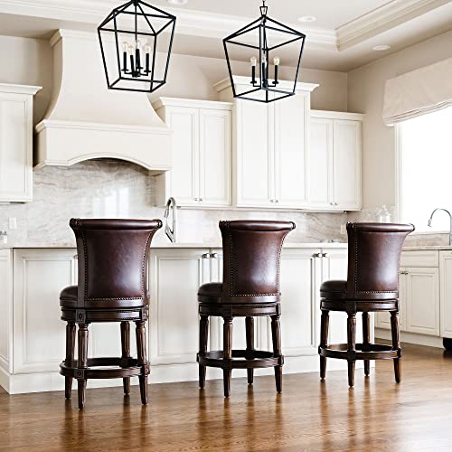 Maven Lane Pullman 26 Inch Counter Height Upholstered Barstool with Back, Set of 2 O936