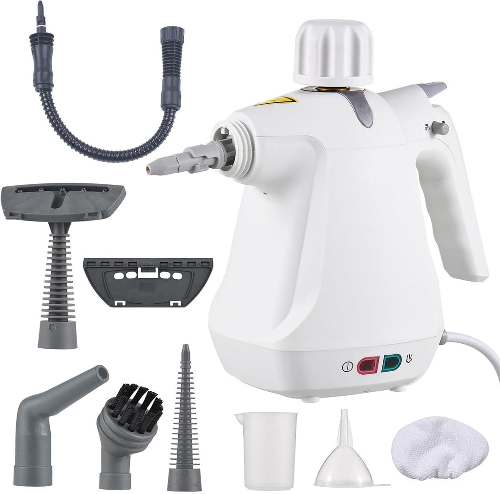 Pressurized Handheld Steam Cleaner, Portable Steamer with 10 pcs Accessories, Multi-Purpose Steamer for Home Use, Steamer for Cleaning Floor, Upholstery, Grout and Car