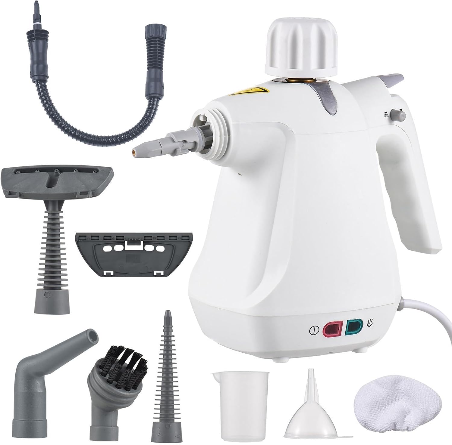 Pressurized Handheld Steam Cleaner, Portable Steamer with 10 pcs Accessories, Multi-Purpose Steamer for Home Use, Steamer for Cleaning Floor, Upholstery, Grout and Car