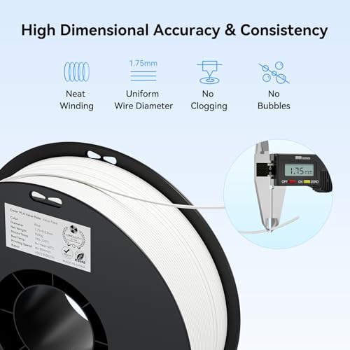 Creality 2kg Black & White PLA 1.75mm Filament Bundle for 3D Printing L6778