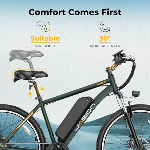 Jasion EB5 Plus Electric Bike, 750W Peak Motor, 20MPH for Adults Y42748