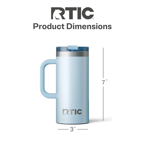 RTIC 20oz Road Trip Travel Mug with Lid and Handle, Insulated Stainless Steel P393441