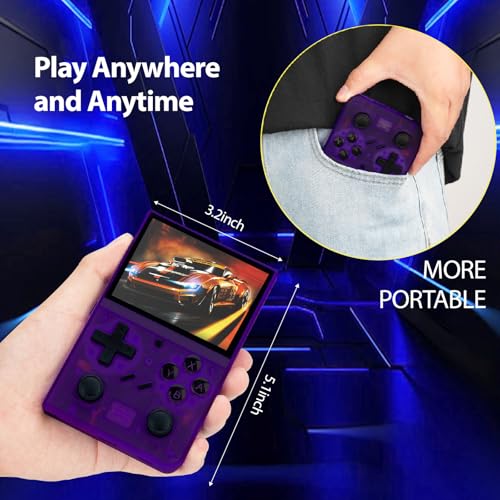 Ugonetend Retro Handheld Gaming Console with 64G Card, 3.5-inch IPS Screen, Black A492729