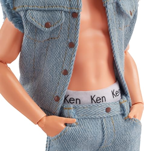 Barbie The Movie Collectible Ken Doll All-Denim Matching Set with Original Ken Signature Underwear K157