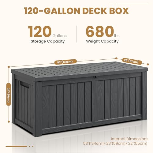 NUNU LAB 31 Gallon Outdoor Storage Box Waterproof Lockable Lid I8083
