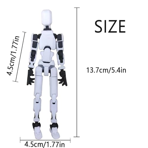 Titan 13 Action Figure Set, 3D Printed Multi-Jointed Dummy Robot (9pcs) Z973804