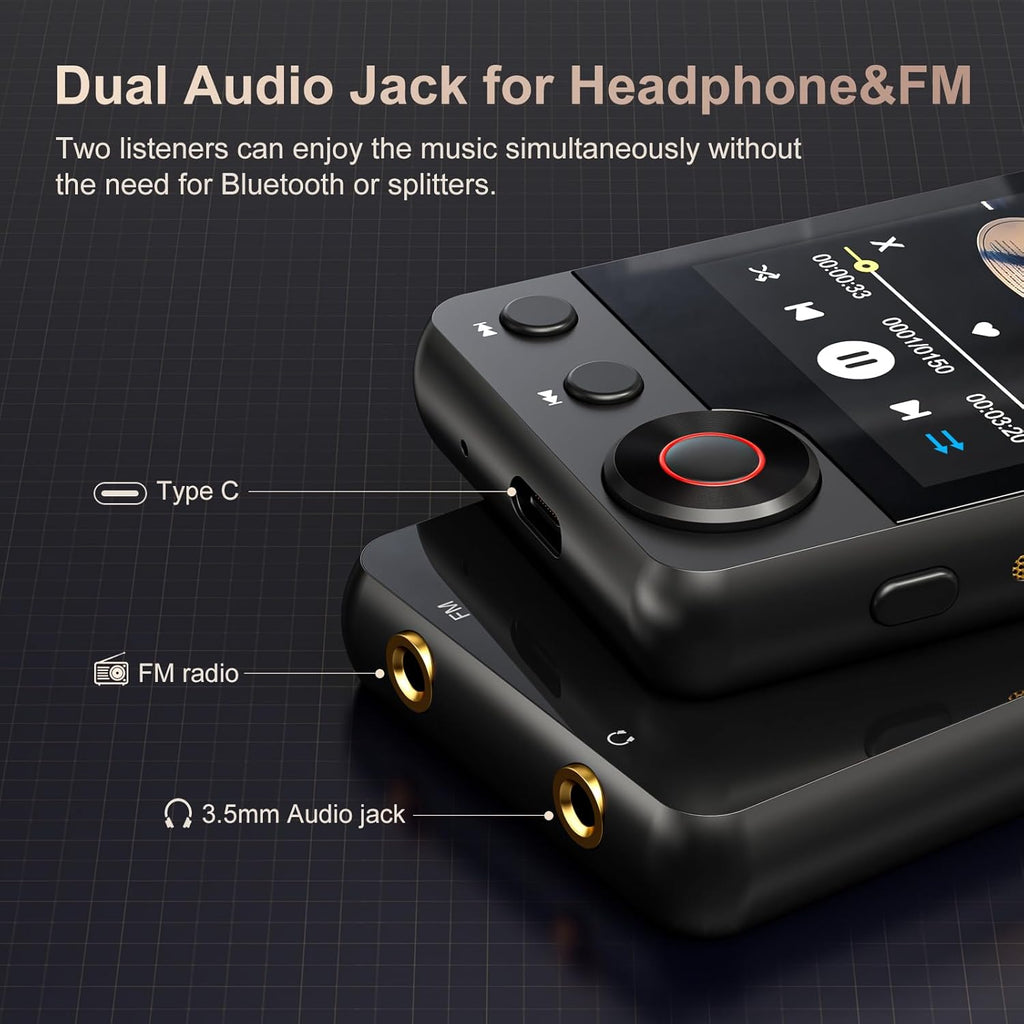 MECHEN D53 128GB Bluetooth MP3 Player with 2.4" Touch Screen Q8938