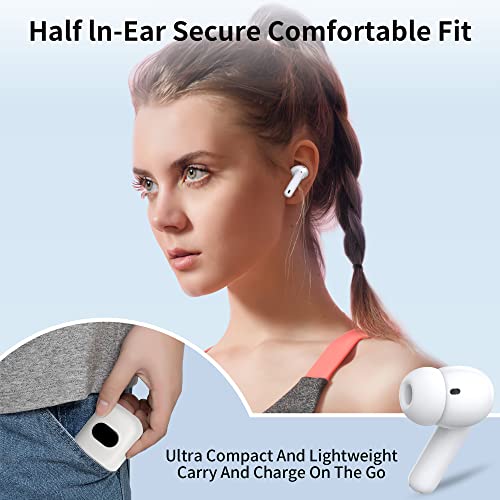 Wireless Earbuds with Charging Case Bluetooth 5.3 ANC, Rose Gold U308