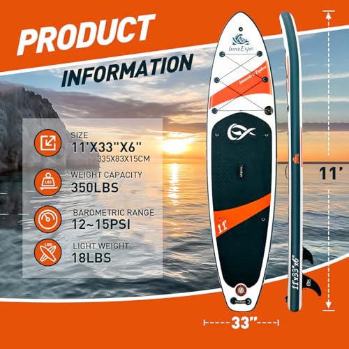 InnoExpo Inflatable Stand Up Paddle Board with Premium Accessories C20354