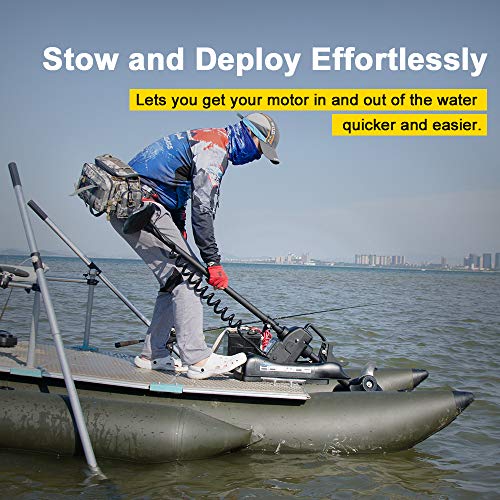 Haswing Cayman 12V 55lbs 48 inch Bow Mount Electric Trolling Motor with Foot Control X499274