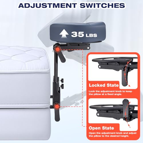 Universal Mattress Top Massage Kit with Adjustable Headrest and Memory Foam Face Cushion - Blue R95675