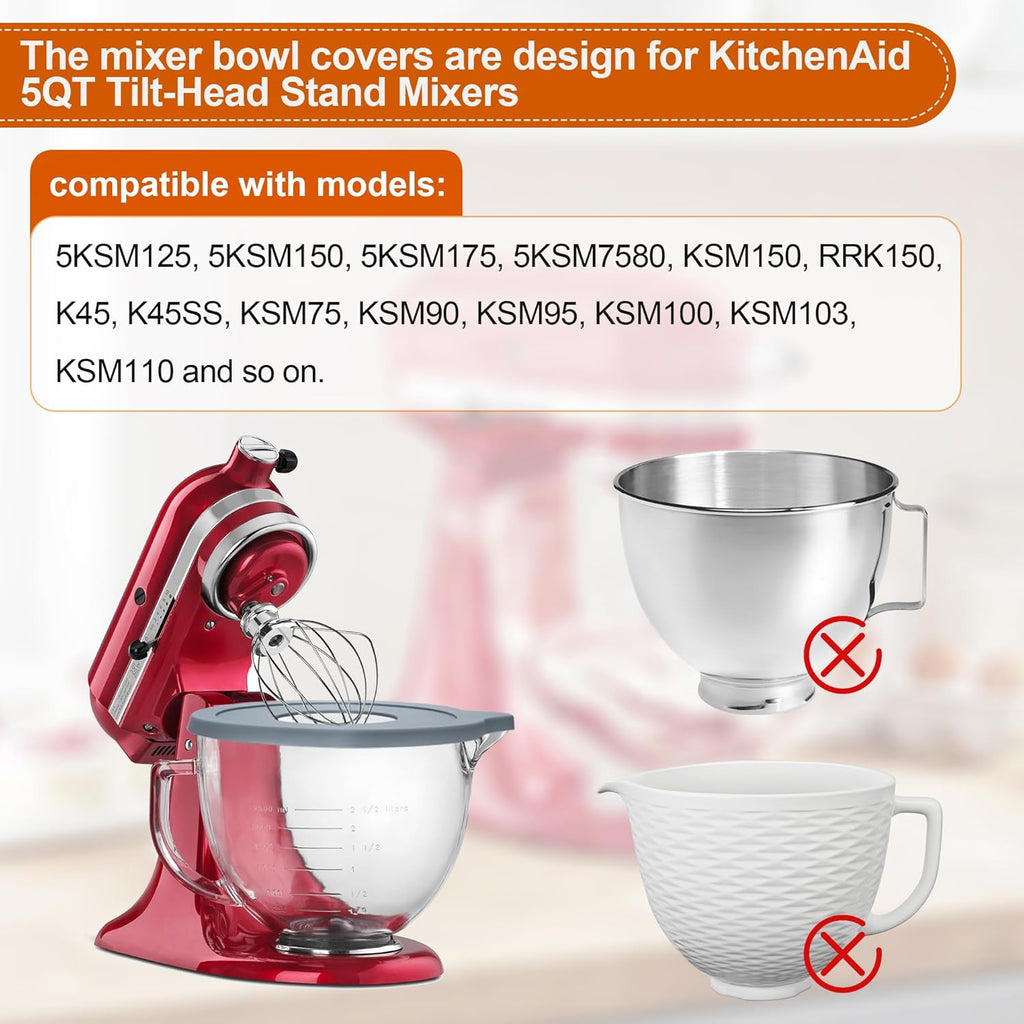 KitchenAid 5 Quart Tilt-Head Stand Mixer Bowl Covers O212267