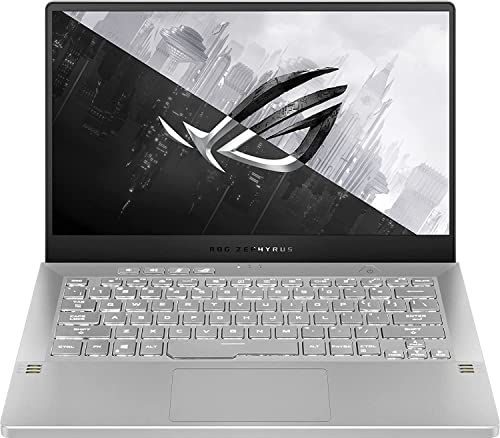 Asus ROG Zephyrus G14 VR Ready Gaming Laptop, 14" 144Hz Full HD IPS Display, 8 Cores AMD Ryzen 9 5900HS,NVIDIA GeForce RTX 3060, Moonlight White-Tikbot Accessories (16GB RAM |1TB PCIe SSD)