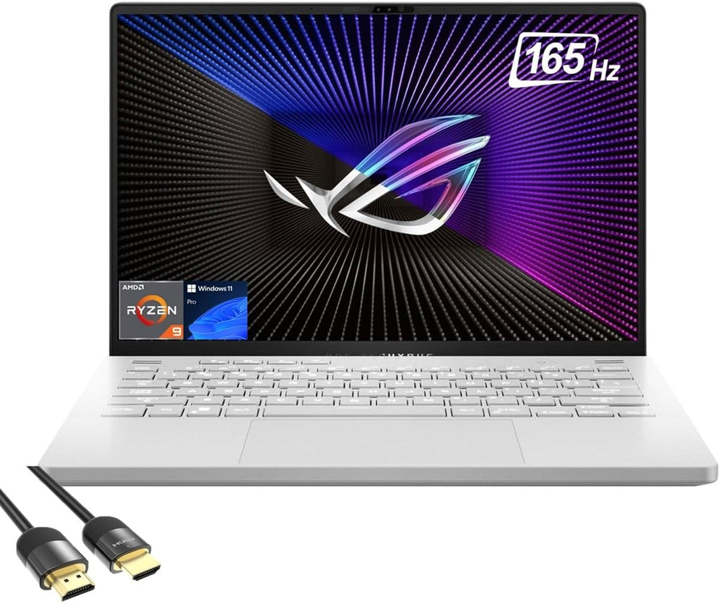 ASUS ROG Zephyrus G14 Gaming Laptop, 14" QHD 165Hz Display, AMD 8-Core Ryzen 9 7940HS, GeForce RTX 4060, 32GB DDR5, 1TB NVMe 4.0, Single-Zone RGB Keyboard, VR Ready, WiFi 6, PDG HDMI, Win 11 Pro