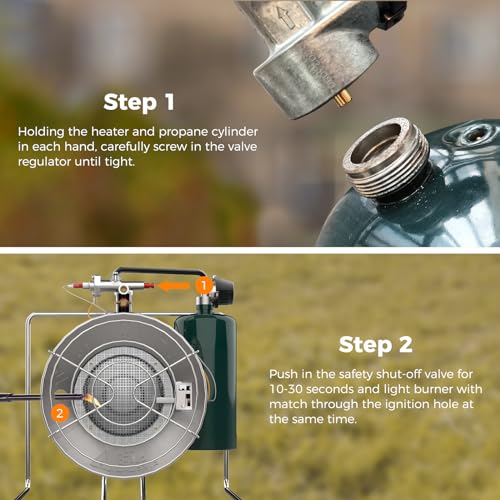 CAMPLUX Portable Propane Heater, 15,000 BTU Outdoor Gas Heater E9748