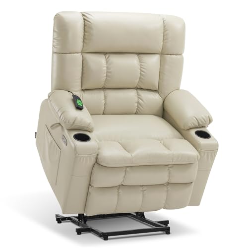 MCombo Dual Motor Power Lift Recliner Chair for Elderly with Heat and Massage, Black E570141