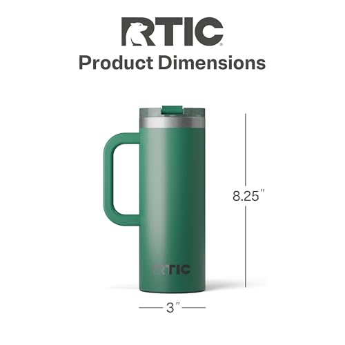 RTIC 20oz Road Trip Travel Mug with Lid and Handle, Insulated Stainless Steel P393441