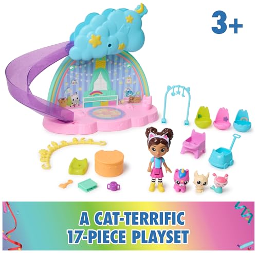 Gabby's Dollhouse Kitty Care Ear Purrfect Playroom 17-Piece Playset C29054