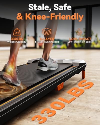 BestGod Walking Pad Treadmill 330lbs Capacity 2.5HP Portable for Home E21762