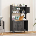 Cat Litter Box Furniture,Hidden Cat Box Enclosure with Shelf Storage, Wood Sturdy Cat Washroom Storage, Indoor Cat House Furniture, Grey