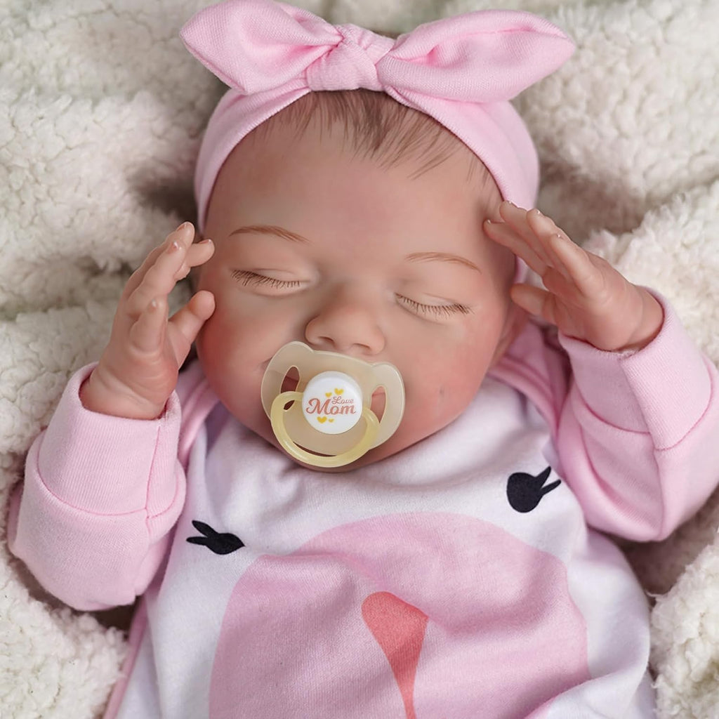 BABESIDE Realistic 20 Inch Soft Body Newborn Baby Doll with Clothes and Accessories R63664