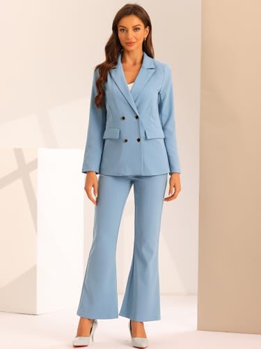 Allegra K Women's 2 Piece Notched Lapel Blazer Suit Set K669
