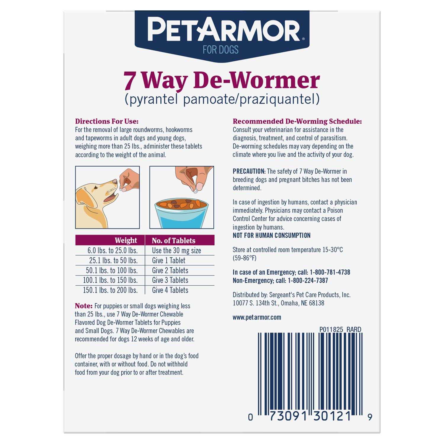 PetArmor 7 Way De Wormer for Dogs Z7631