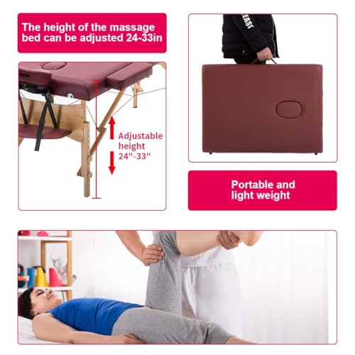 BestMassage Portable Massage Table 28 inch Folding Spa Bed with Bag X618857