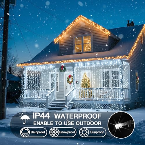 suddus Curtain Lights 300 LED Warm White for Bedroom, Outdoor & Christmas Decor K310