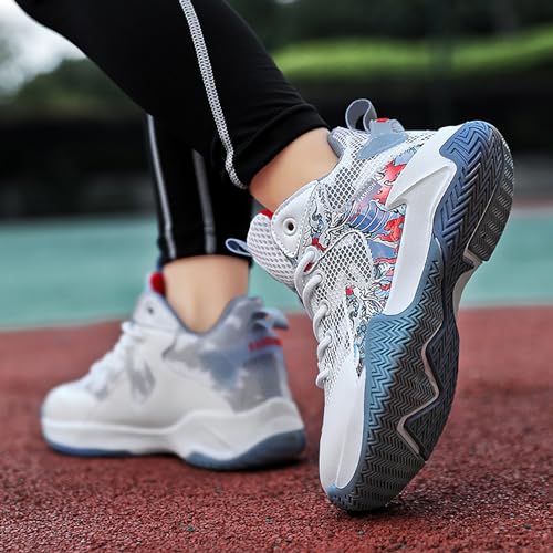 Boys Kids Basketball Sneakers Breathable Tennis Shoes D9892