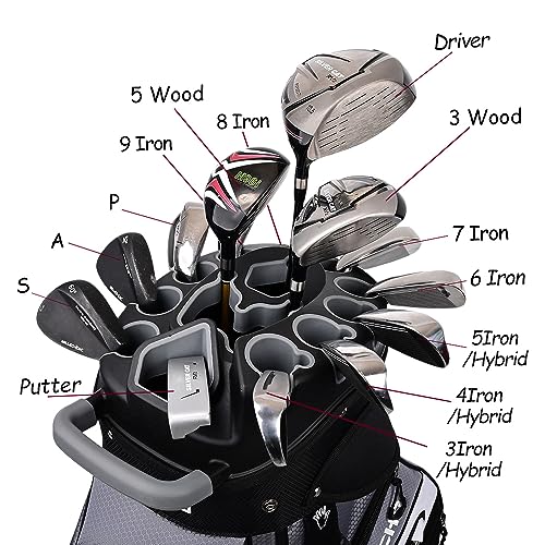 ASK ECHO T-Lock Golf Cart Bag 14-Way Organizer with Rain Cover S60095