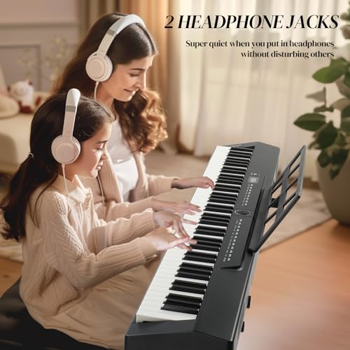 Ktaxon Weighted Keyboard Piano 88 Keys Digital Piano with Stand, Bag, Pedal, Headphones and MIDI Bluetooth M8426