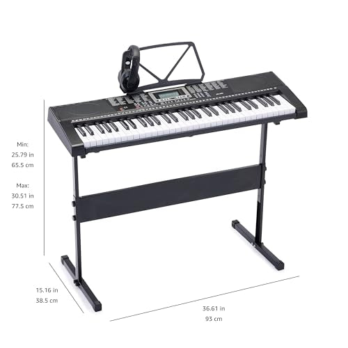 Amazon Basics Electric Keyboard 88-Keys Semi-Weighted Digital Piano with Sustain Pedal, Black H295585