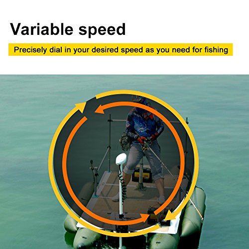 AQUOS Haswing 12V 55LBS 54" Shaft Bow Mount Electric Trolling Motor with 2.4G Remote Control I431618