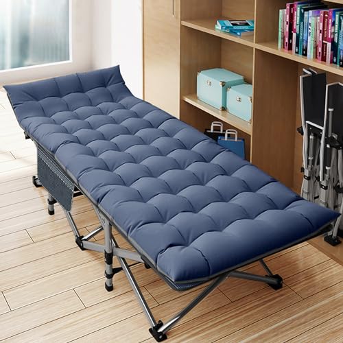DoCred Folding Camping Cot with Mattress, 2 Pack, Heavy Duty for Adults, Portable with Carry Bag C814529