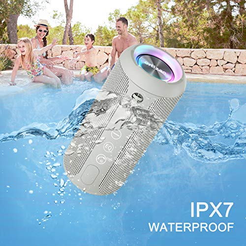 Ortizan Portable Bluetooth Speaker IPX7 Waterproof 24W Loud Sound, Black J77282