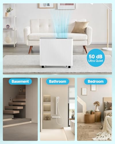 52 Pints Dehumidifier for Home, 4500 Sq.Ft Energy Star with Drain Hose B319825