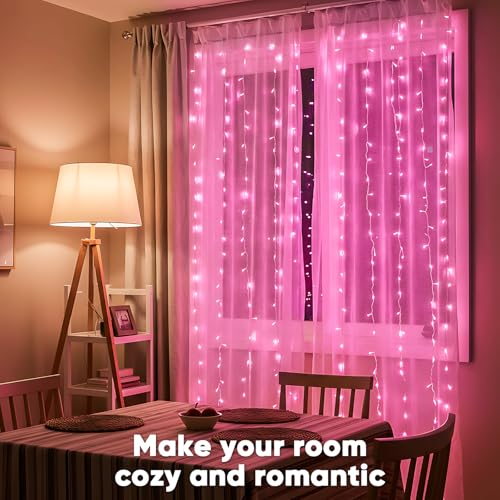 suddus Curtain Lights 300 LED Warm White for Bedroom, Outdoor & Christmas Decor K310