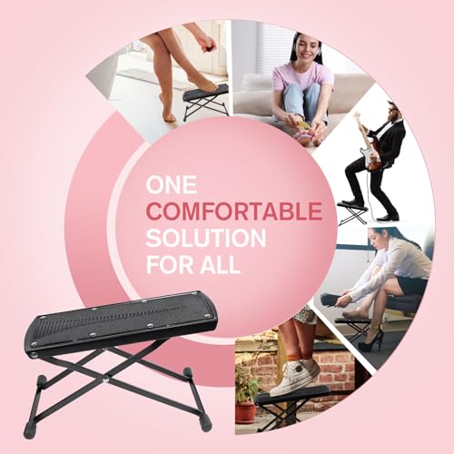 Subay Pedicure Foot Rest, 6 Heights Adjustable Foldable Stand C783936