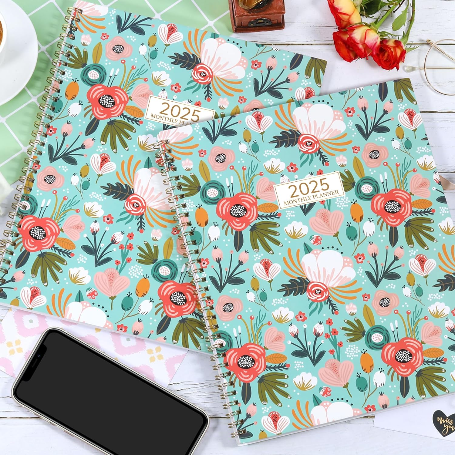 2025 Monthly Planner 8.5" x 11" with Tabs and Inner Pocket K7335