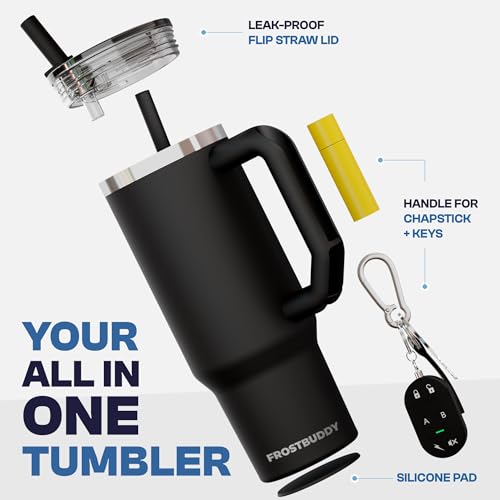 Frost Buddy Thicc Buddy 40 oz Stainless Steel Tumbler with Lid and Straw Q581