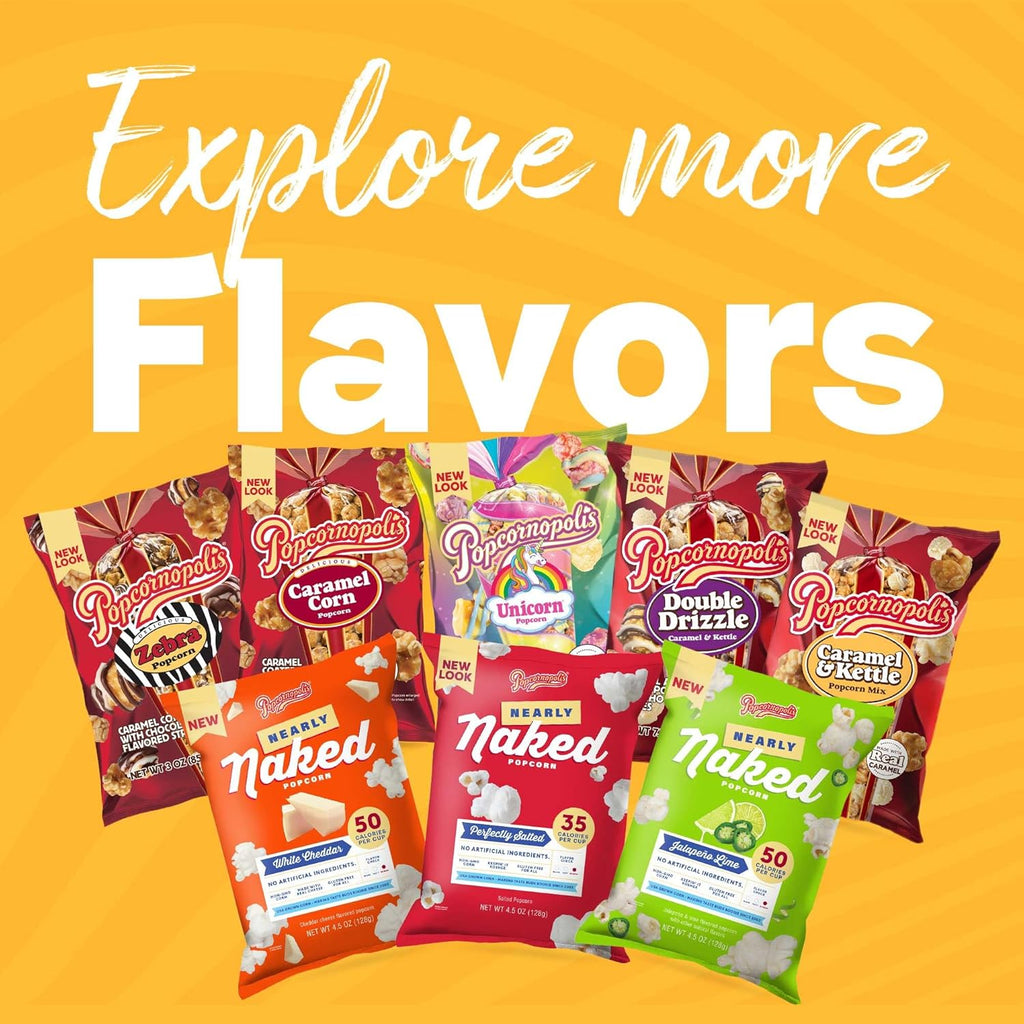 Popcornopolis Gourmet Popcorn Snacks, 12 Cone Variety Pack T942084